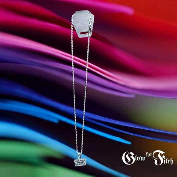 “Some People Are Gay. Get Over It.” Pewter Charm Necklace - Picture 2 of 2